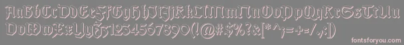 GotischSchatten Font – Pink Fonts on Gray Background