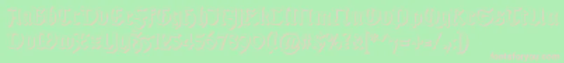 Шрифт GotischSchatten – розовые шрифты на зелёном фоне