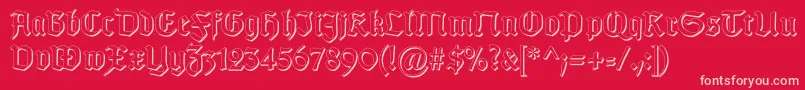 GotischSchatten Font – Pink Fonts on Red Background