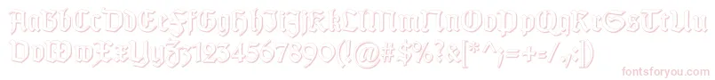 Шрифт GotischSchatten – розовые шрифты на белом фоне