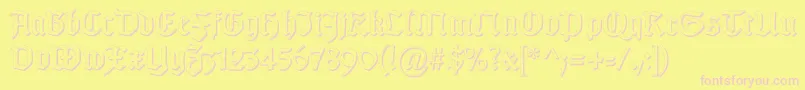 GotischSchatten Font – Pink Fonts on Yellow Background