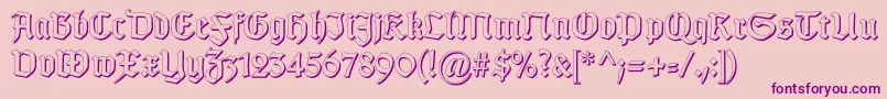 GotischSchatten Font – Purple Fonts on Pink Background