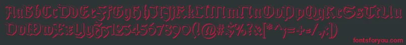 GotischSchatten Font – Red Fonts on Black Background