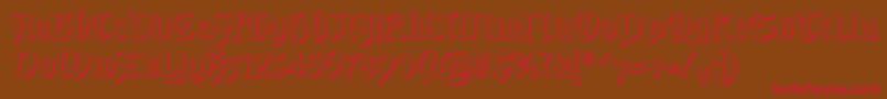 GotischSchatten Font – Red Fonts on Brown Background