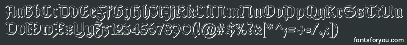 GotischSchatten Font – White Fonts on Black Background