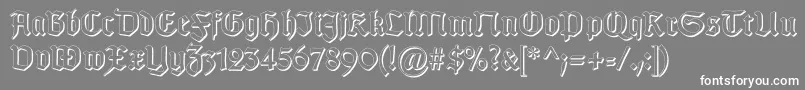 GotischSchatten Font – White Fonts on Gray Background