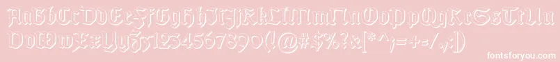 GotischSchatten Font – White Fonts on Pink Background