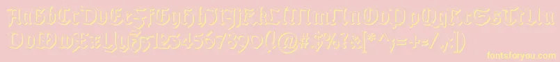 GotischSchatten Font – Yellow Fonts on Pink Background