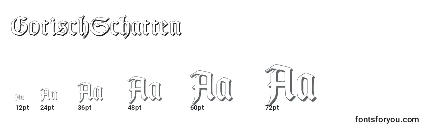 GotischSchatten Font Sizes