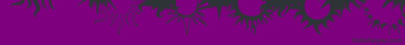 フォントFlamingStarsSplatters – 紫の背景に黒い文字