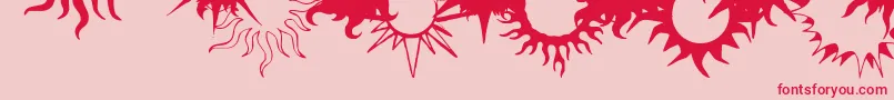 FlamingStarsSplatters Font – Red Fonts on Pink Background