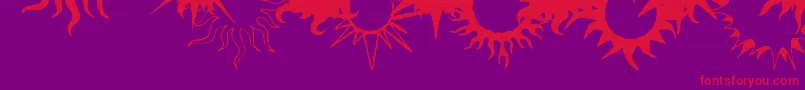 FlamingStarsSplatters Font – Red Fonts on Purple Background