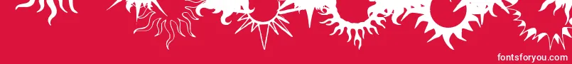 フォントFlamingStarsSplatters – 赤い背景に白い文字