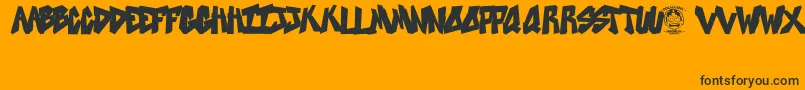 SweetAsRevenge Font – Black Fonts on Orange Background