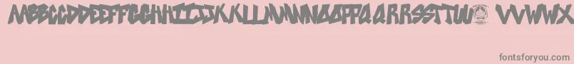 SweetAsRevenge-Schriftart – Graue Schriften auf rosa Hintergrund