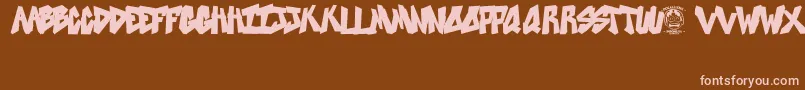 SweetAsRevenge Font – Pink Fonts on Brown Background