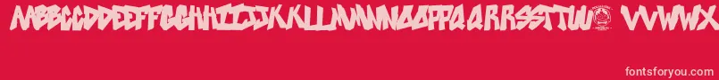 SweetAsRevenge Font – Pink Fonts on Red Background