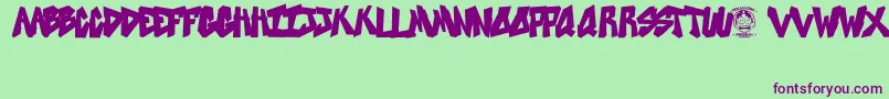 SweetAsRevenge Font – Purple Fonts on Green Background