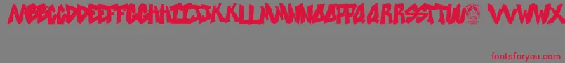 SweetAsRevenge Font – Red Fonts on Gray Background