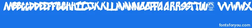 SweetAsRevenge Font – White Fonts on Blue Background