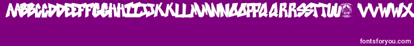 SweetAsRevenge-fontti – valkoiset fontit violetilla taustalla