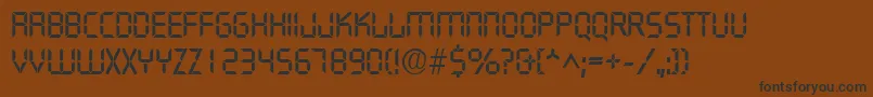 DigifaceRegular Font – Black Fonts on Brown Background