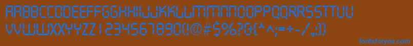 DigifaceRegular Font – Blue Fonts on Brown Background