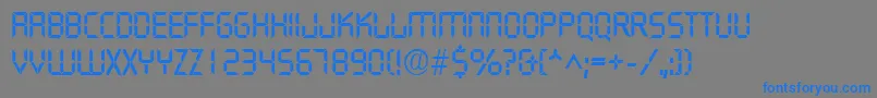 フォントDigifaceRegular – 灰色の背景に青い文字