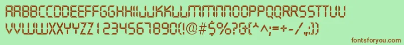 DigifaceRegular Font – Brown Fonts on Green Background