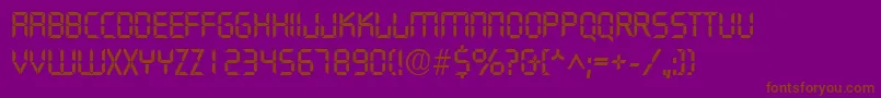 DigifaceRegular Font – Brown Fonts on Purple Background