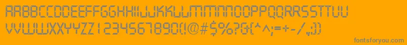 DigifaceRegular Font – Gray Fonts on Orange Background