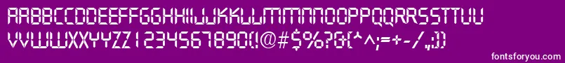 Fonte DigifaceRegular – fontes brancas em um fundo violeta