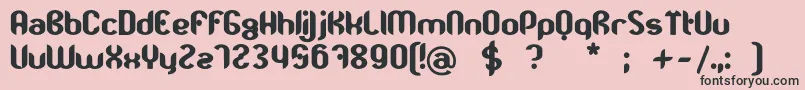 TjkmoostGras Font – Black Fonts on Pink Background