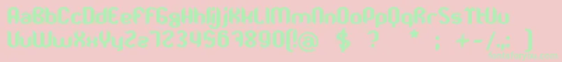 TjkmoostGras Font – Green Fonts on Pink Background