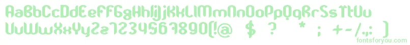 TjkmoostGras Font – Green Fonts on White Background