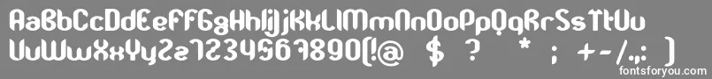 TjkmoostGras Font – White Fonts on Gray Background