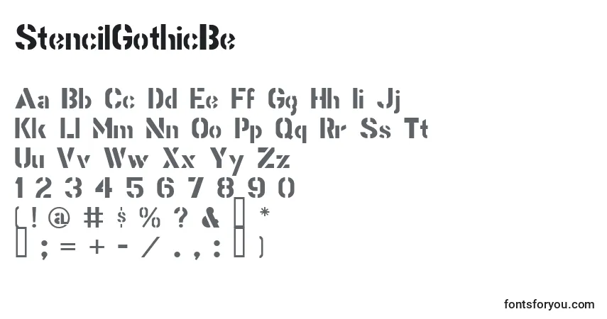 StencilGothicBe Font – alphabet, numbers, special characters