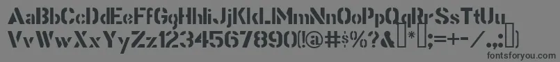 StencilGothicBe Font – Black Fonts on Gray Background