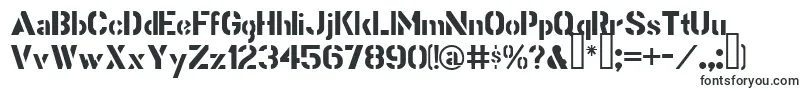 Шрифт StencilGothicBe – прямые шрифты