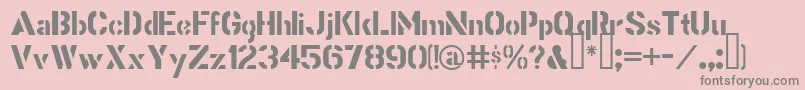 StencilGothicBe Font – Gray Fonts on Pink Background