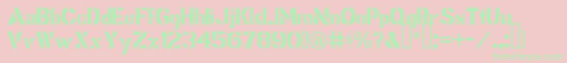 StencilGothicBe Font – Green Fonts on Pink Background