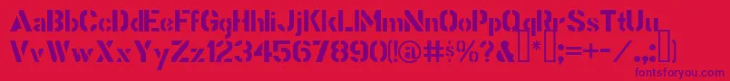 StencilGothicBe Font – Purple Fonts on Red Background