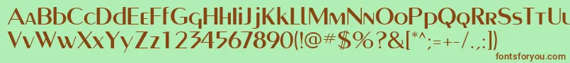 PaqueteSsi Font – Brown Fonts on Green Background