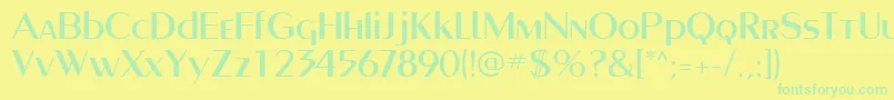 PaqueteSsi Font – Green Fonts on Yellow Background