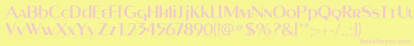 PaqueteSsi Font – Pink Fonts on Yellow Background