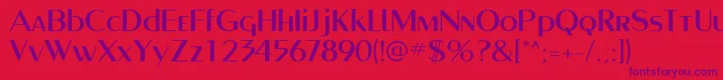 PaqueteSsi Font – Purple Fonts on Red Background