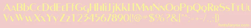 PaqueteSsi Font – Yellow Fonts on Pink Background