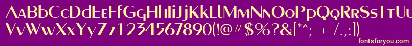 PaqueteSsi Font – Yellow Fonts on Purple Background