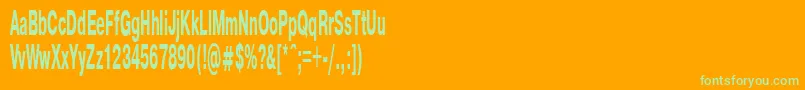 PragmaticaBold40b Font – Green Fonts on Orange Background