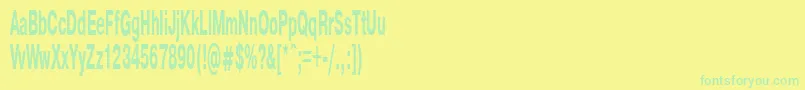 En savoir plus sur la police PragmaticaBold40b Police PragmaticaBold40b – polices vertes sur fond jaune